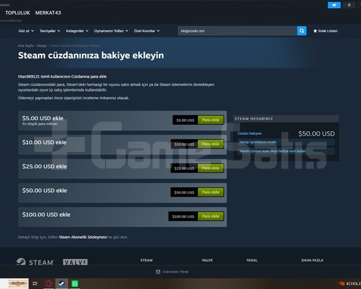 Steamm yaz indirimine özel 50dolar bakiyeli hesap