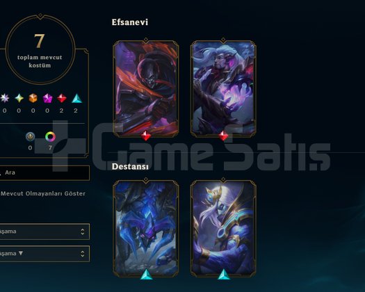 EUW / 29 Şampiyon / 7 Kostüm / 46 Level / Handmade
