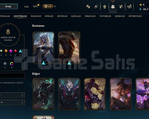 TR // 8 SKIN // GOLD 2 85 WR // 40K MAVİ ÖZ