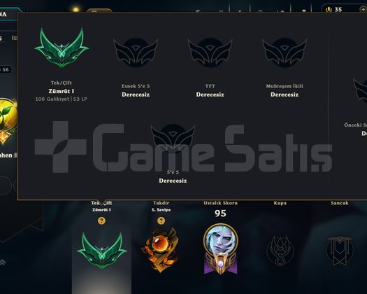 EUW EMERALD 1 50 LP 57 WR HESAP