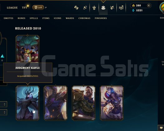TOPLAM 14 SKIN 380RP BAŞYARGIÇ KAYLE HESAP