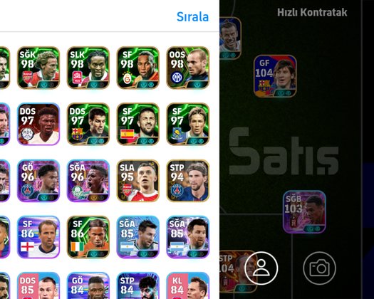 Bol kartlı Efootball hesabı