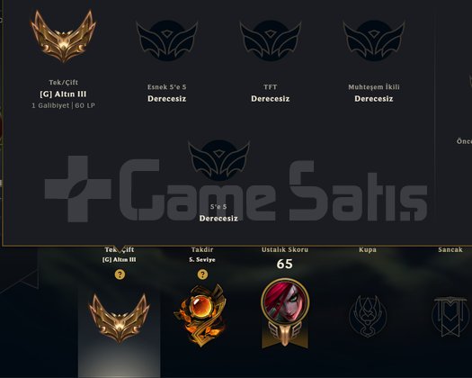 GOLD 3 60 LP 1 WİN YERLEŞTİRMEDE MAİL ONAYSIZ