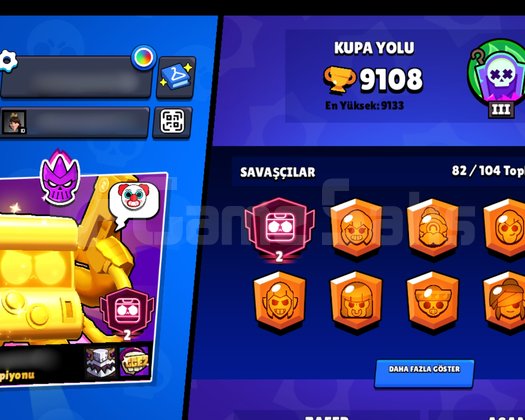 82/104 Savaşçı | 9108 Kupa | 2020 Açılışlı Hesap
