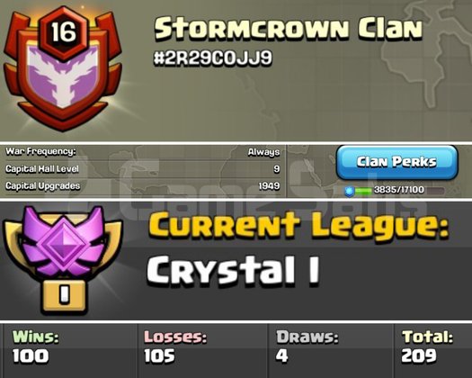 16sv Stormcrown Clan Kristal1 Başkent9 HemenTeslim