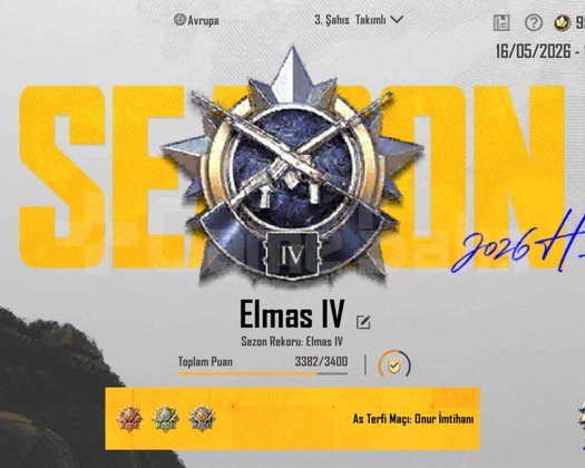 27 seviye elmas ranklı başlangıç hesabı