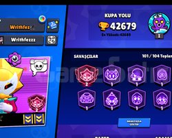 Brawl stars 42679 bin kupa ucuza bu hesap kaçmaz