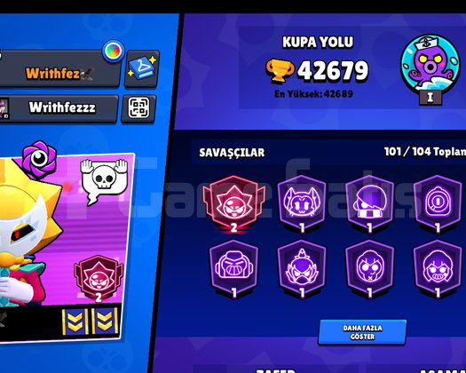 Brawl stars 42679 bin kupa ucuza bu hesap kaçmaz