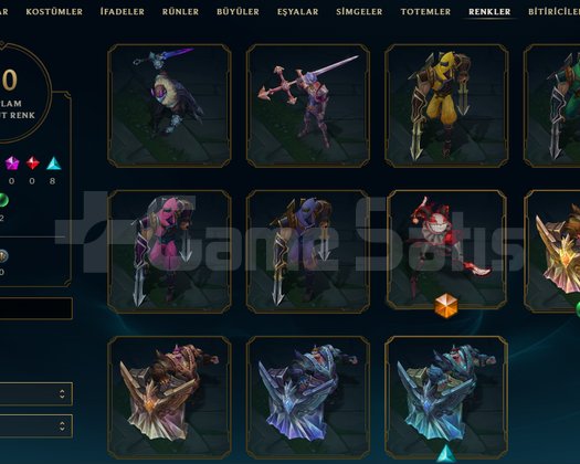 84 SKIN FULL PRESTİJ + BÜTÜN ŞAMPİYONLAR AÇIK