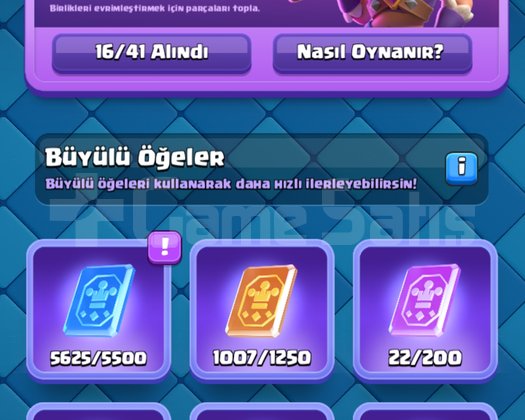 CLASH ROYALE 13000 KUPALI MAXLI 16 EVRIMLI 4 KAHLI