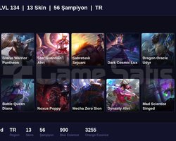 TR / 134 LVL + 13 SKİN + UNRANKED !!