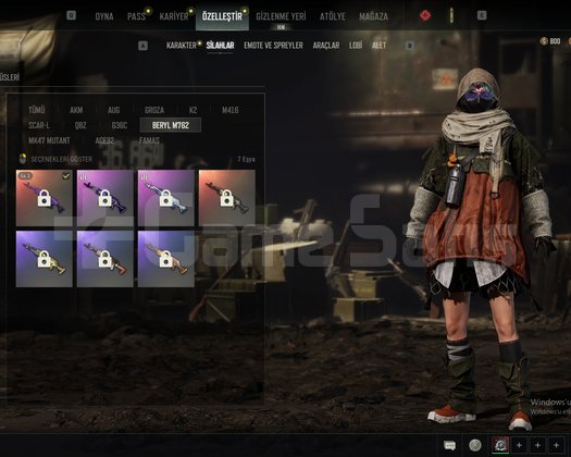 STEAM PUBG 4 Geliştirilebilir GOLD AK 800 G coin