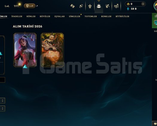 EUW 58K Mavi Öz | 30 LVL | 2 KOSTÜM 100 Handmade