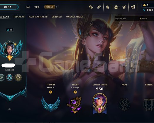 PLAT 2 58 LP S12 ACC HANMADE 85 LVL 21 SKİN
