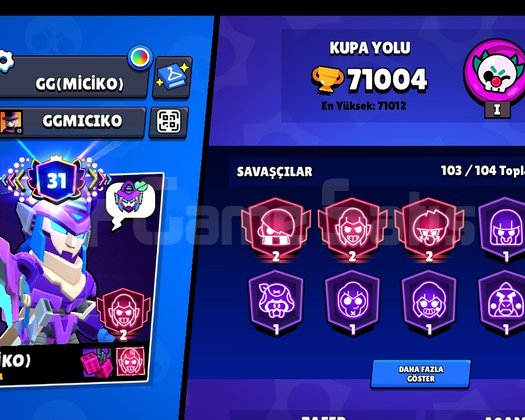 Bolca Buffy ve Kostüm 70k+ kupa Uygun Hesap
