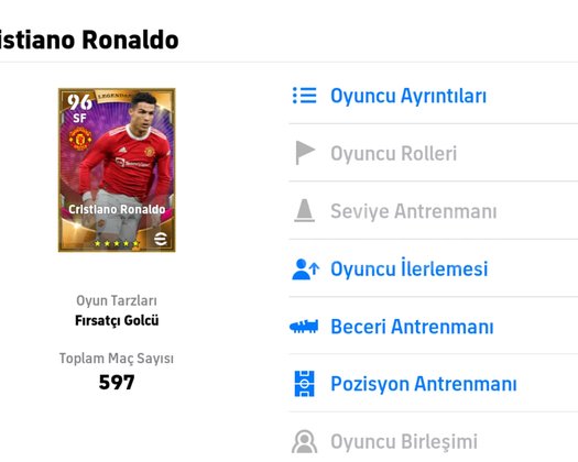 Efootball bombacı Messi 1. Klasman hesap