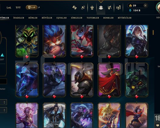 406 LVL + 248 KOSTÜM + 172 HERO + PLATİN 4 + TEL!