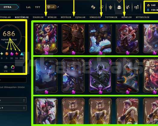 611 LEVEL + 686 KOSTÜM + 31 İHTİŞAMLI + MAİL!