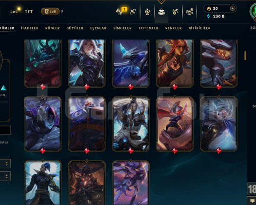 300 LVL + 188 KOSTÜM + 172 HERO + MAİL + TEL!