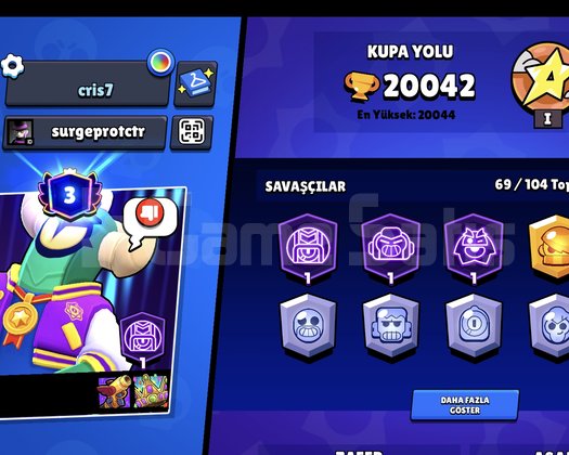 20 K kupa 172 Kostümlü 69 karakter emek hesap