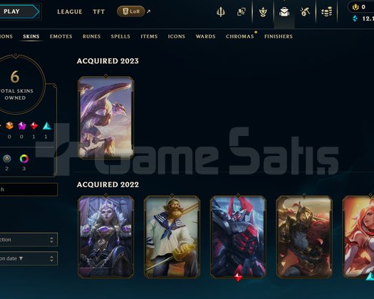 TR Unranked | 6 Kostüm - 12K Mö | LoL Hesap
