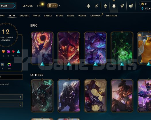TR Gold 4 | 12 Kostüm - 50K Mö | LoL Hesap