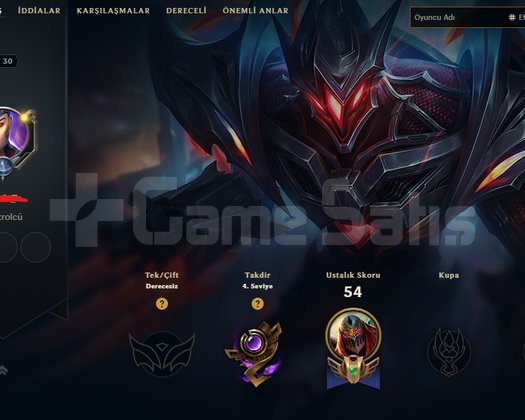 3000 lik premium  zed kostümlü mainlemelik hesap