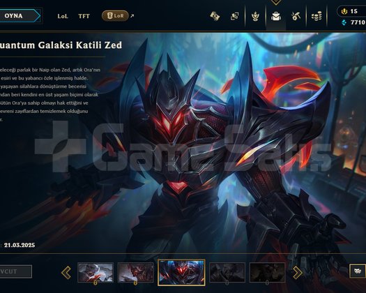 3000 lik premium  zed kostümlü mainlemelik hesap
