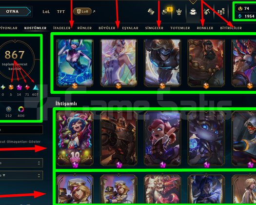 542 LVL + 867 KOSTÜM + BOL İHTİŞAMLI + MAİL!