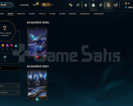 TR Unranked | 2 Kostüm - 26K Mö | LoL Hesap