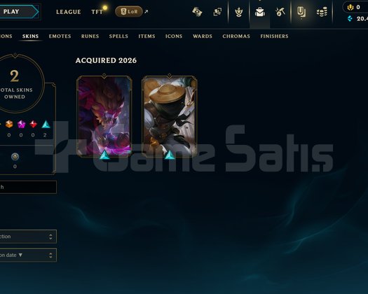 TR Unranked | 2 Kostüm - 20K Mö | LoL Hesap