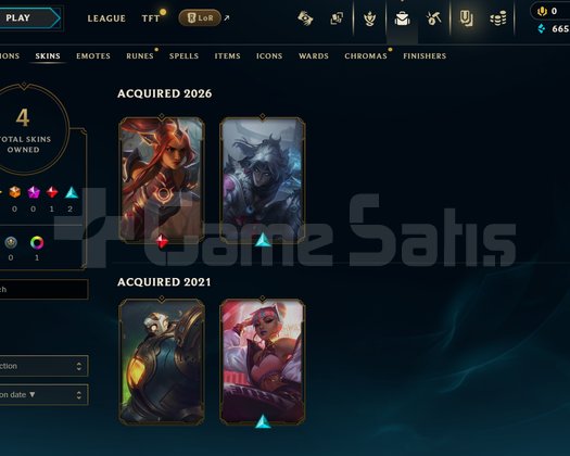 TR Unranked | 4 Kostüm - 25 Hero | LoL Hesap
