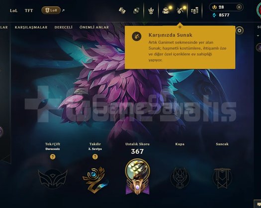 74 skinli gitme risksiz unranked hesap