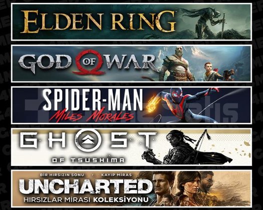 Elden +GOW +Miles +Tsushima +Uncharted