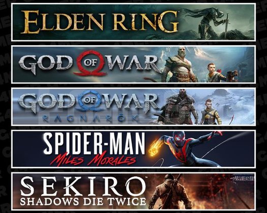 Elden +GOW +Ragnarök +Miles +Sekiro