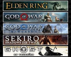 Elden +GOW +Ragnarök +Sekiro +Tsushima