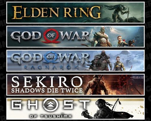 Elden +GOW +Ragnarök +Sekiro +Tsushima