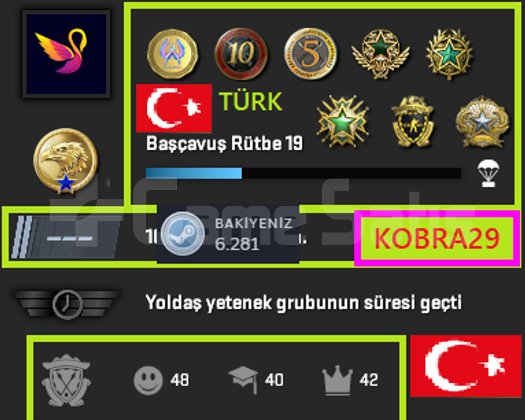 TR HESAP+40K OYUN+ 11 MADALYA 1261 WİN 3129 SAAT
