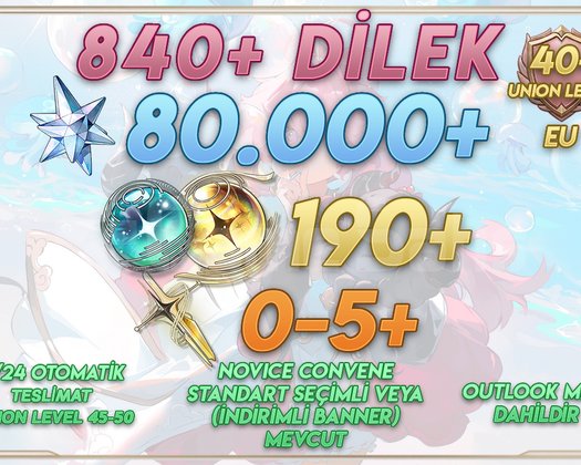 EU UL45+ | 840+ Wish 80000+ Astrite + 190 Tides