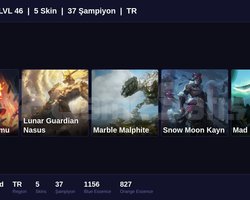 TR / 46 LVL + 5 SKİN + DEMİR MMR !!