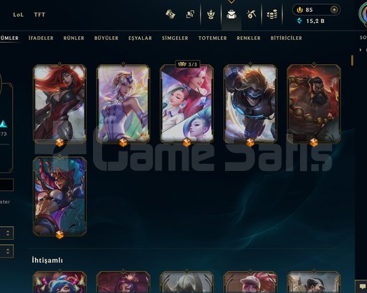 510 skinli 288 renkli tr zümrüt Elo satılık hesap
