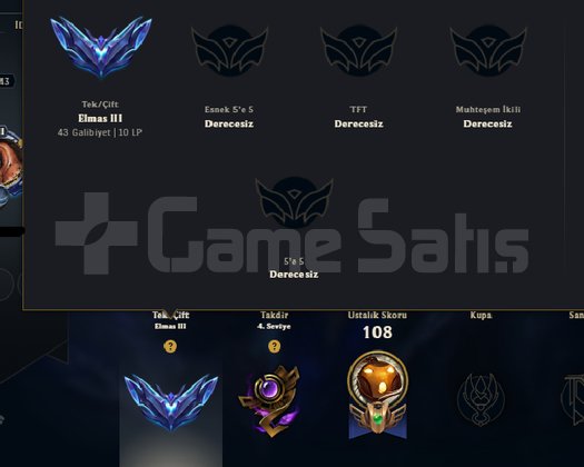 EUW DIAMOND 3 HESAP +24 LP ALIYOR