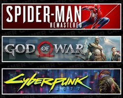 SpiderMan RE +God Of War +Cyberpunk 2077