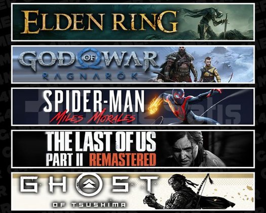 Elden +Ragnarök +Miles +TLOU2 +Tsushima
