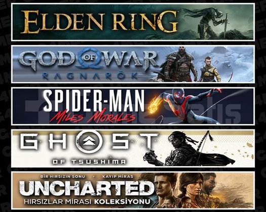 Elden +Ragnarök +Miles +Tsushima +Uncharted