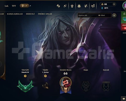 Euw -West - Emerald 3 38 LP Fresh Hesap