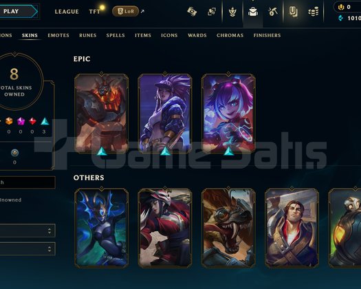 TR Unranked | 8 Kostüm - 37 Hero | LoL Hesap