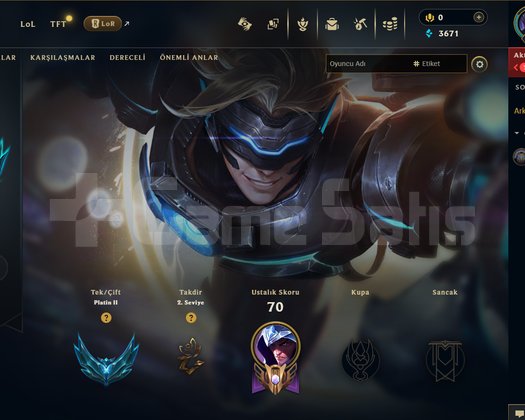 TR Platin 2 | 13 Kostüm - 63 Hero | LoL