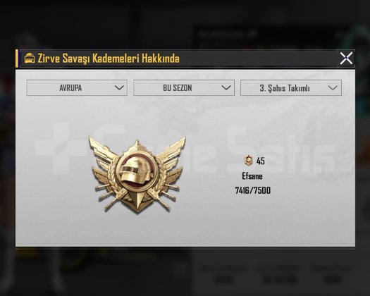ZİRVE SAVAŞI İLK 500 NİHAİ ÜNVAN