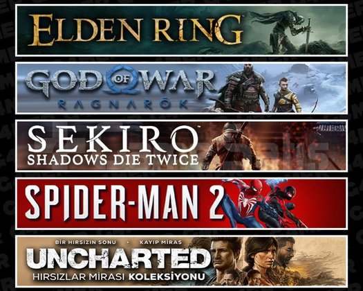 Elden +Ragnarök +Sekiro +Spider 2 +Uncharted
